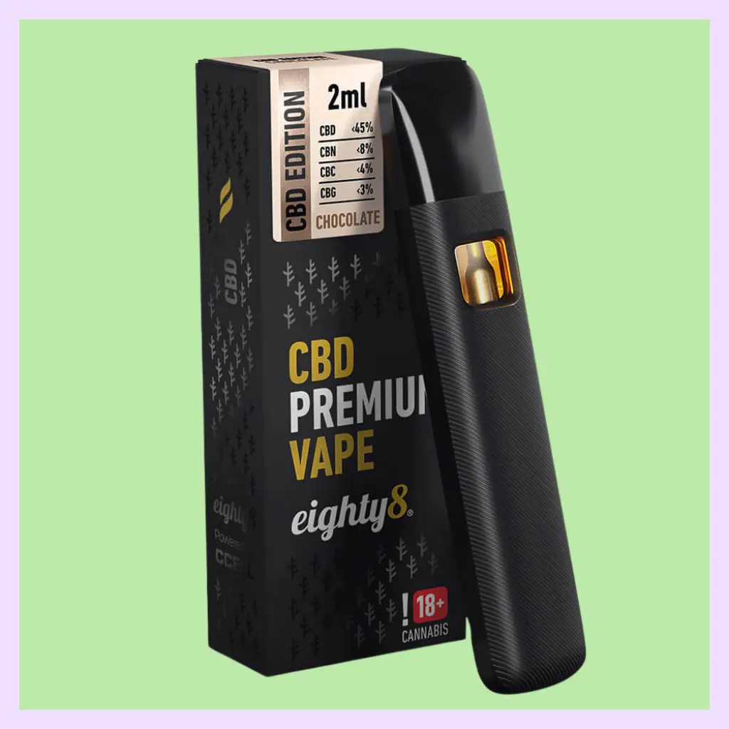 Eighty8 Chocolate 45% CBD Vape Jetable