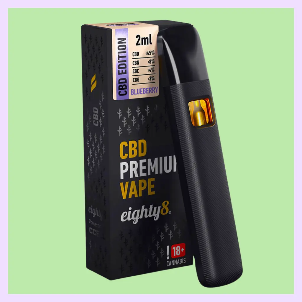 Eighty 8 Blueberry 45% CBD Vape Jetable