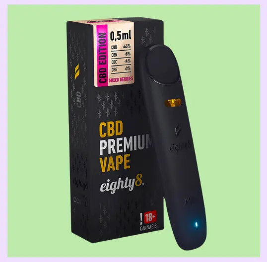 Eighty8 Vape Mixed Berries 45% Stylo Vape Jetable