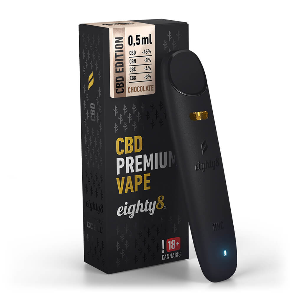Eighty8 Chocolate 45% CBD Vape Jetable