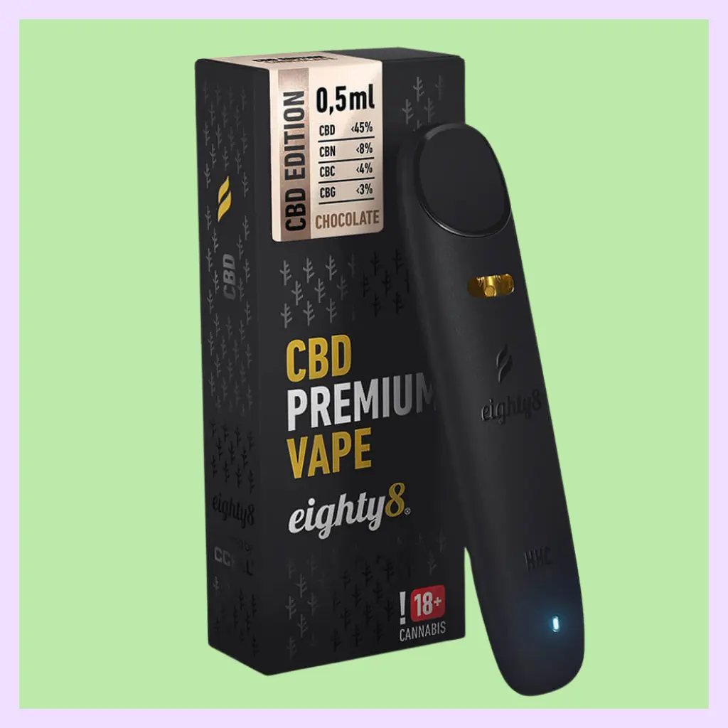 Eighty8 Chocolate 45% CBD Vape Jetable