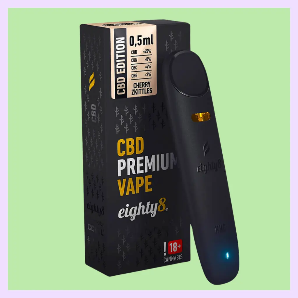 Eighty8 Cherry Zkittles 45% CBD Vape Jetable