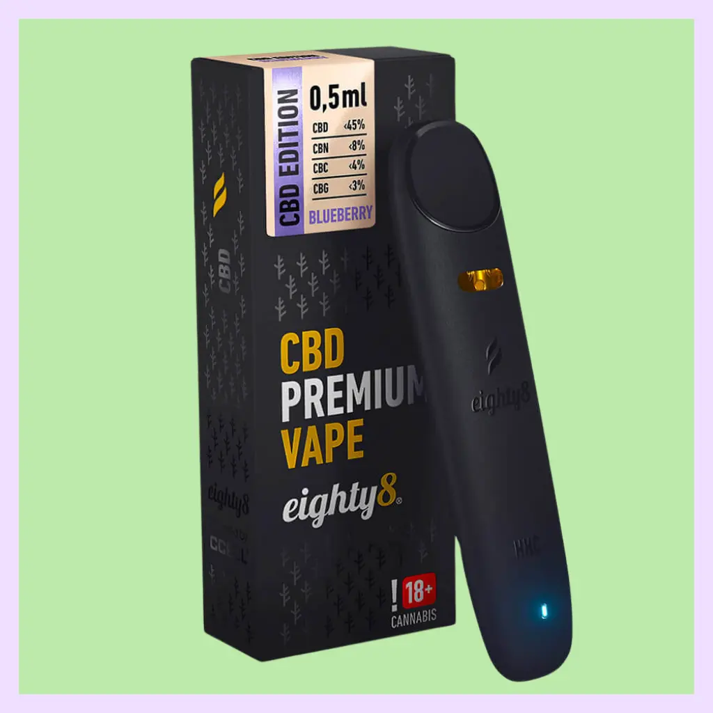 Eighty 8 Blueberry 45% CBD Vape Jetable
