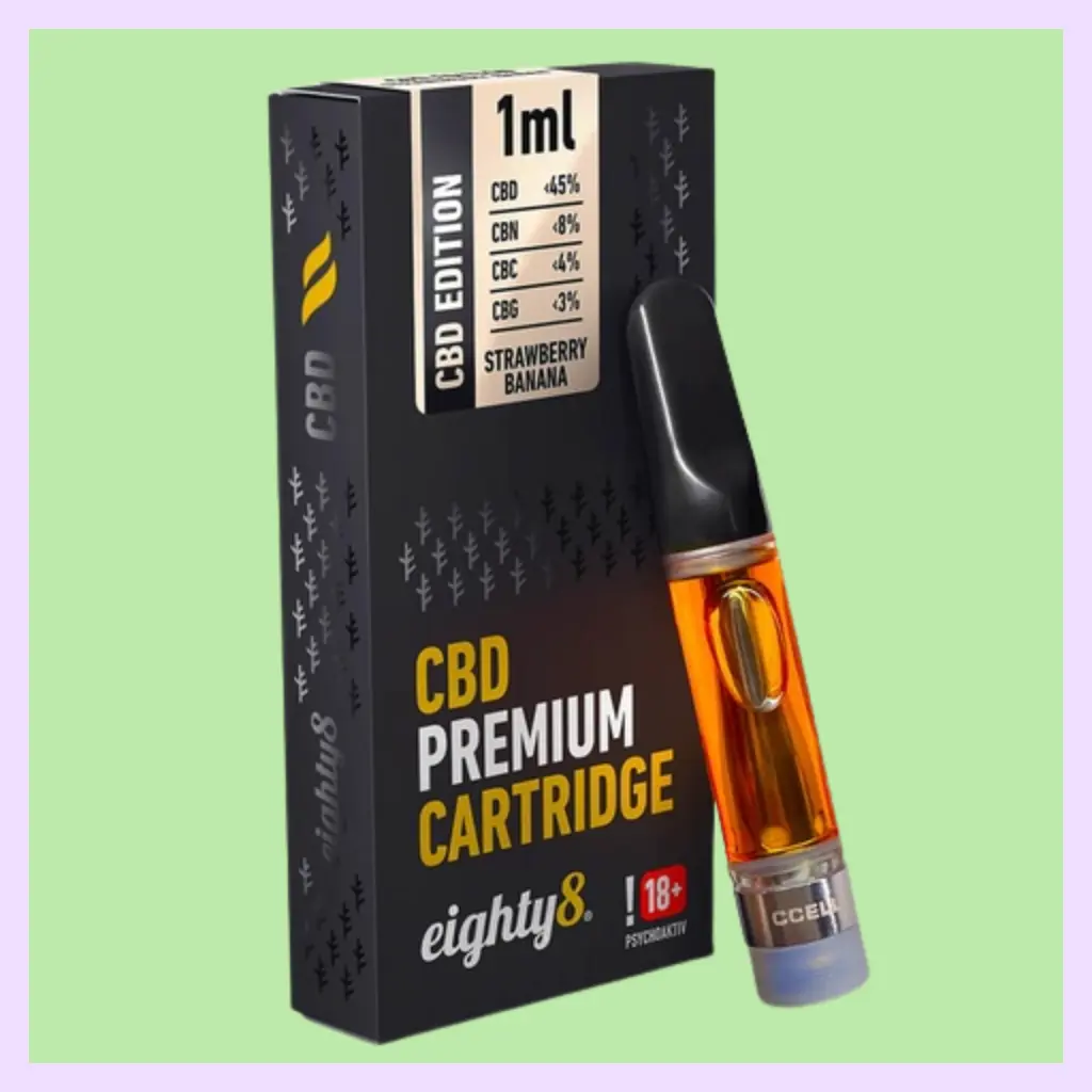 Eighty8 Cartouche 1ml CBD Strawberry Banana
