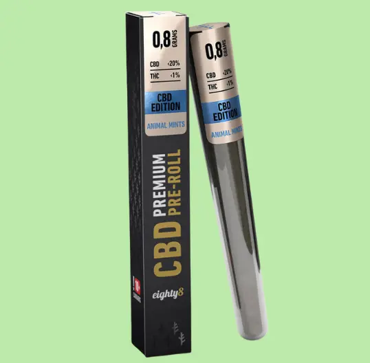  Eighty8 CBD Pre Rolls Animal Mints 