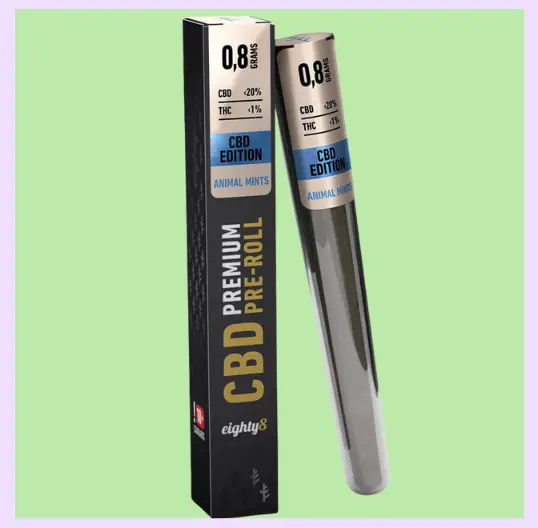  Eighty8 CBD Pre Rolls Animal Mints 