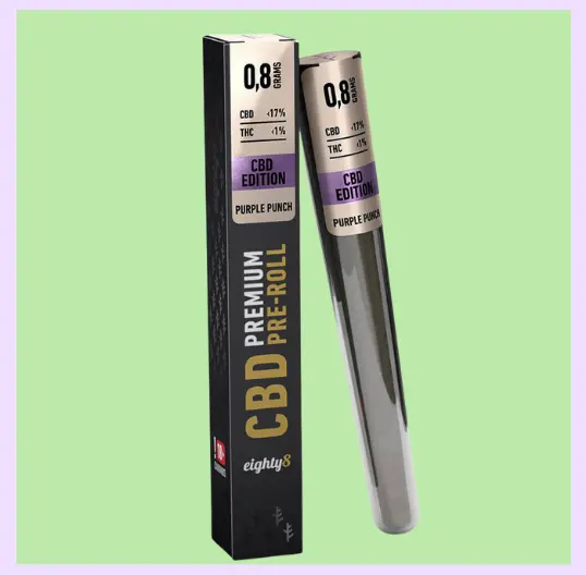 Eighty8 CBD Pre Rolls Purple Punch 