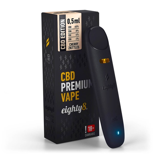 Eighty8 Cherry Zkittles 45% CBD Vape Jetable