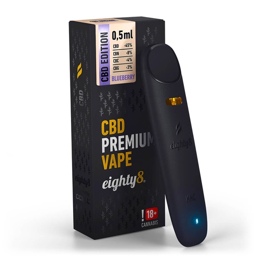 Eighty 8 Blueberry 45% CBD Vape Jetable